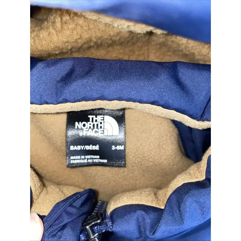 The North Face Baby North Down Fleece Summit Navy Puffer Jacket 3-6M NWT